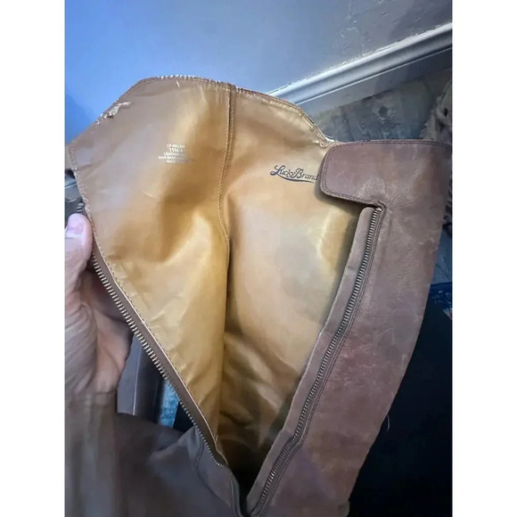 Lucky Brand Brown Leather Knee High Riding Boot Size 11M - Picture 9 of 9